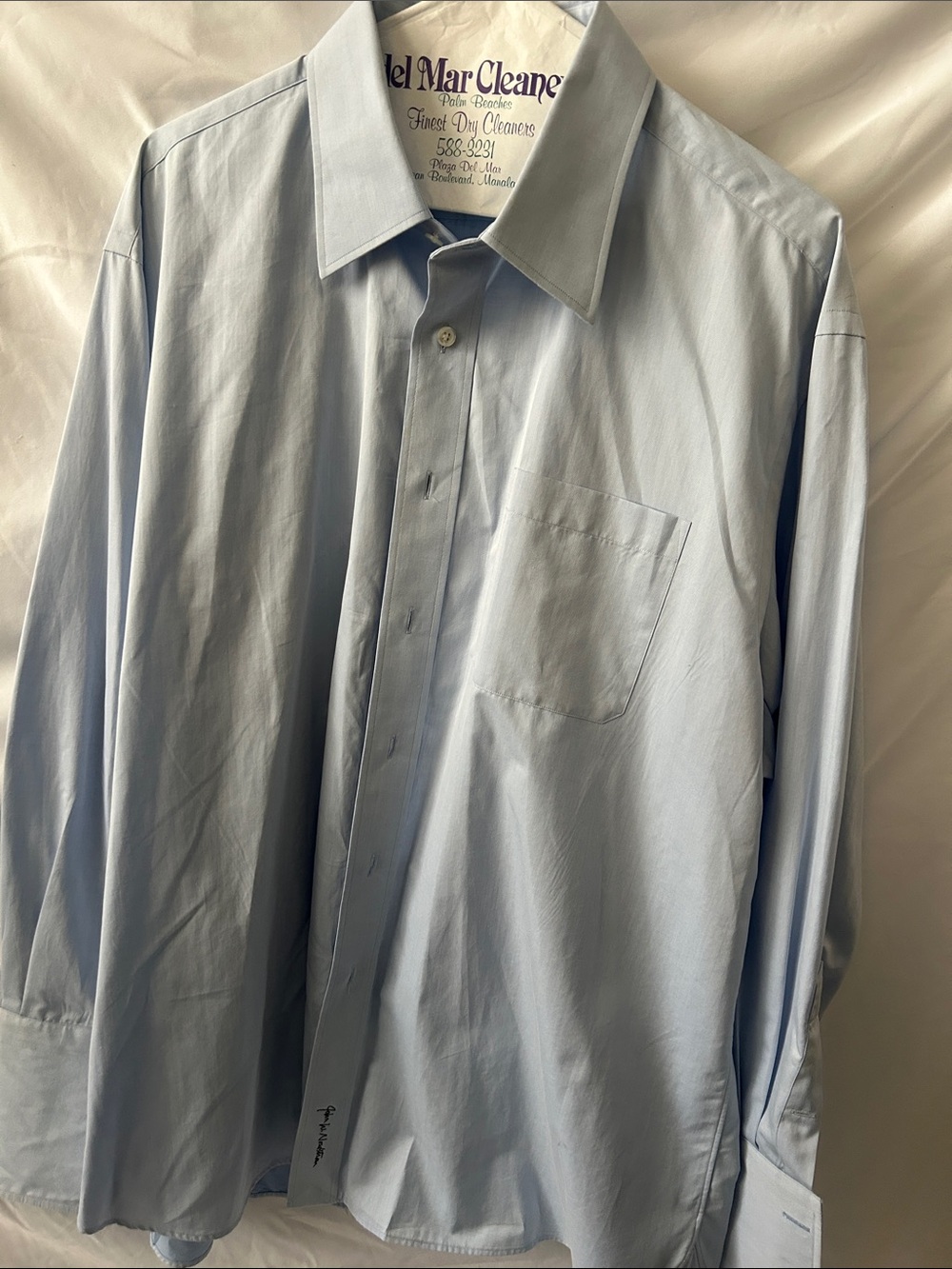 John W. Nordstrom Light Blue Men's Dress Shirt - Point Collar